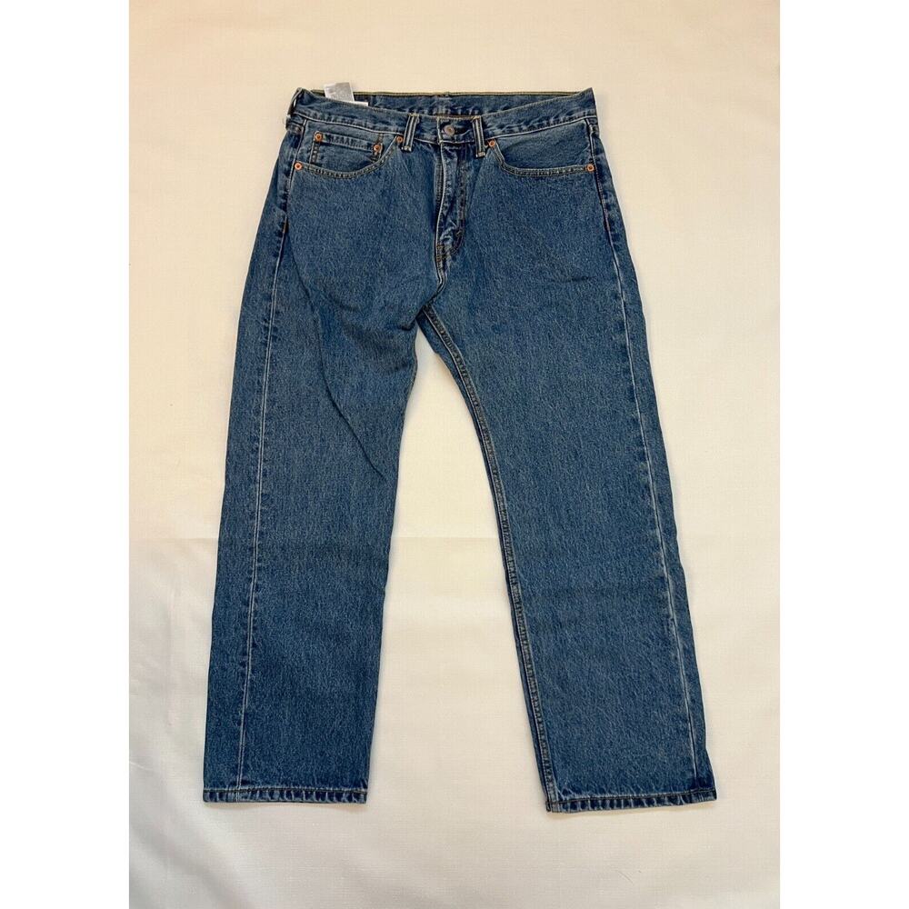 LEVI STRAUSS & CO 505 Men Jeans Size W34 L29 Regular Fit Straight Blue Mint